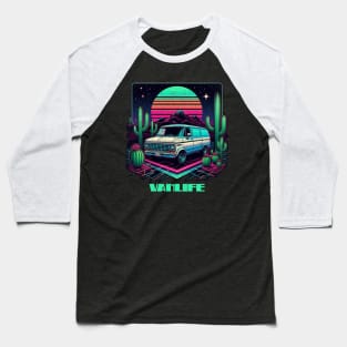 Retro desert Vanlife Baseball T-Shirt